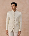 Cream Brocade Jodhpuri Suit